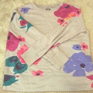 Floral crew neck sweatshirt
